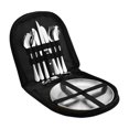 thumbnail image 2 of Juego de 10 cubiertos portátiles para Picnic al aire libre para la familia, juego de cocina para campamento, utensilios de viaje para acampar con fund Negro Sunnimix Utensilio de cocina, 2 of 8