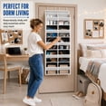 thumbnail image 5 of 5-Tier Over Door Organizer with 10 Compartments, Bug Hull Heavy Duty Hanging Storage Holds up to 60 lbs, Door Organizer for Closet, Diaper and Room Storage, 5 of 9