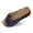 Navy, variant on Slippers for Women,Stylish Opentoe Wedges With Leather Top And Flower Slippers Are Comfortable Shoes With Temperament,Womens Slippers,Brown,9.5