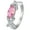 Hot Pink, variant on New Year 2025 Costume Jewelry for Women Ladies Fashion Rings Inlaid Zircon Personalized Fashion Combinations Crystal Horse Eye Diamond Rings