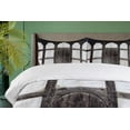 thumbnail image 4 of Ambesonne Rustic Duvet Cover Sets, Grunge Farmhouse Door, 2-Queen, Charcoal White, 4 of 7