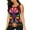 Colorful Floral Embroidery Mexican, variant on Colorful Mushrooms print women's scoop neck, loose-fit workout tank tops for the gym.