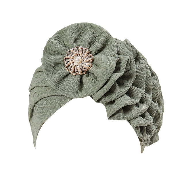 WEIYLL Berets For Women Fashionable Breathable Comfortable Solid Color Striped Bow Headscarf Muslim Visors