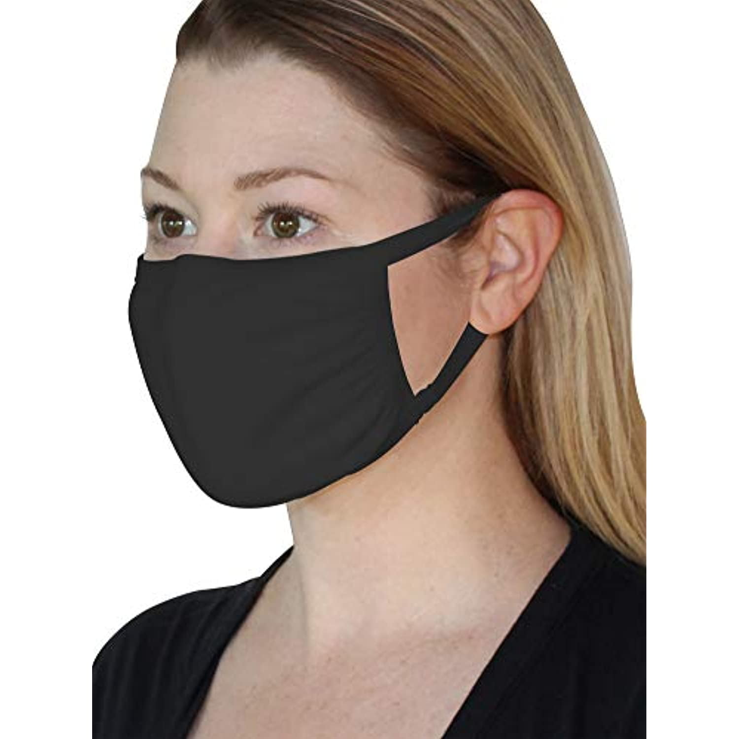 Fruit of the Loom Reusable Cotton Face Mask (Pack of 50 - Black)