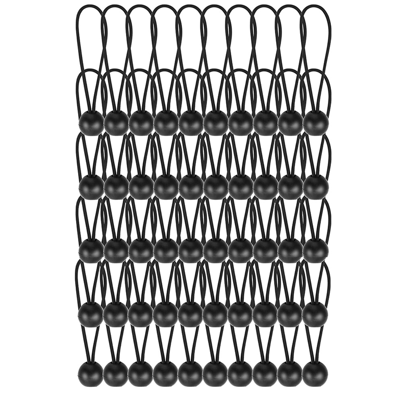 Ball Bungee Cords 6 Inch, 50 Pcs Heavy Duty Bungee Balls, Tarp Bungee