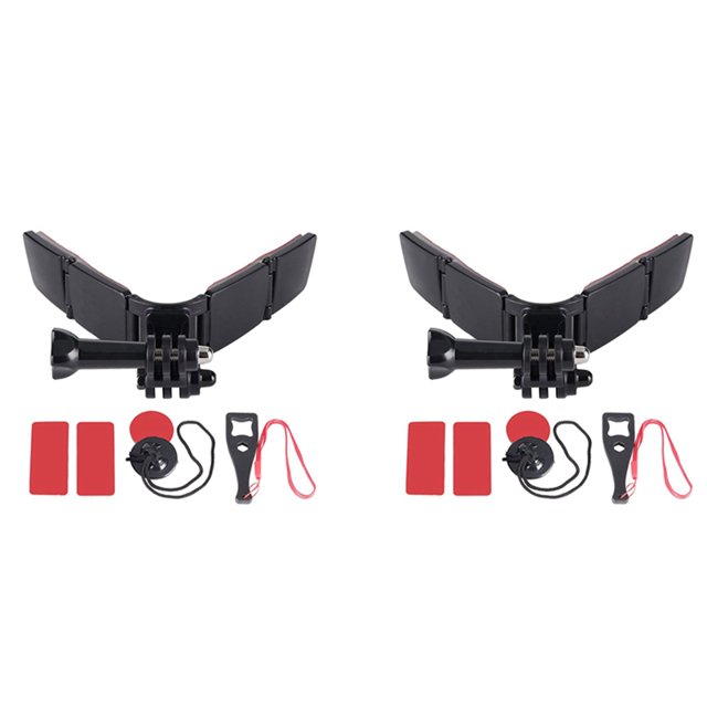 2X Kit de Soporte de Montaje de Barbilla de Casco de Motocicleta para Hero 9 8 7 6 Accesorios de Cámara de Acción