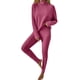 thumbnail image 1 of Chándal de punto de dos piezas - Camiseta de cuello redondo y pantalones - Poliéster/spandex - S-XL, 1 of 7