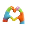 thumbnail image 1 of Estatua de gesto de mano con forma de corazón, escultura de resina, adorno de de amor, figura coleccionable, adecuada para el hogar, sala de esta, 1 of 9