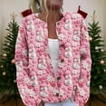 thumbnail image 3 of Women'S Christmas Sweater Cute Fun Christmas Sweater Fall And Winter Long Sleeve Knitted Sweater for Fall and Winter, Festive and Cozy, Ideal as Christmas Sweaters for Women ,Pink,L, 3 of 7