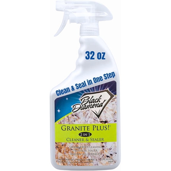 GRANITE PLUS! 2 in 1 Cleaner & Sealer for Granite, Marble, Travertine, Limestone, Ready to Use! 32 Fl Oz