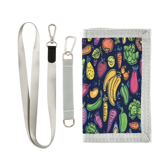 Boys' & Girls' Novelty Wallets | Men's Foldable Novelty Wallets | Prefect Gifts for Every Scene,Fruit and Vegetable