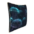 thumbnail image 2 of Xecao Ice blue light spot jellyfish Print Soft Velvet Decorative Throw Pillow Covers, Square Cushion Cases for Bed, Sofa, Living Room, Car, and Indoor Outdoor Use-16"x16", 2 of 8
