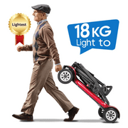 Rubicon FX01 - All Terrain & Heavy Duty 4-Wheel Mobility Scooter with Basket for Seniors & Disabled Adults | Folding, Compact, Long Range Travel