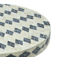 thumbnail image 5 of Halio Cream & Blue Checkered Shell Side Table, 5 of 6