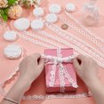 thumbnail image 3 of 9 Styles Pattern Lace Trims 21 Yards Polyester Embroidery Flower/Heart/Ring/Square Pattern Lace Ribbon 11~21mm Wide White Fabric Trim, 3 of 5