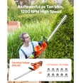 thumbnail image 3 of KFFKFF Electric Hedge Trimmer, 1200 RPM, Cordless  Hedge Trimmer for Low Branch, 20V 2A Battery, Bush Trimmer with 20 in Dual Action Blade & Secure Design, Gardening Trimmer, 3 of 9