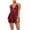 Wine, variant on aidice Summer Rompers for Women Casual Deep V Neck Backless Sequined Ruffle Hidden Zipper Trendy Jumpsuits