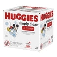thumbnail image 3 of Huggies Simply Clean Unscented Baby Wipes, 6 Flip-Top Packs (384 Wipes Total), 3 of 6