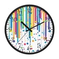thumbnail image 2 of Voice Activated Clock with Glow Light 12 Inch Large Silent Wall Clock Battery Operated for Home Decor Abstract Stripes and Dots, 2 of 8