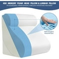 thumbnail image 2 of 4PCS Orthopedic Bed Wedge Pillow Set with Full Memory Foam Waist Pillow, Wedge Pillow for Back Pain Relief, Adjustable Bed Wedge Pillow for Sleeping, Post Surgery, Leg Elevation, Acid Reflux & GERD, 2 of 8