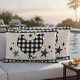 thumbnail image 4 of Chicken Hen Outdoor Waterproof Pillow Covers, Rooster Animals Farmhouse White Black Plaid Vintage Decorative Rectangle Throw Pillowcase Sofa Cushion Sham for Patio/Couch/Chair, 20"x12" 2 Pack, 4 of 8