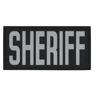 SHERIFF, Back Patch, Printed, Reflective, Hook w/Loop, Tactical