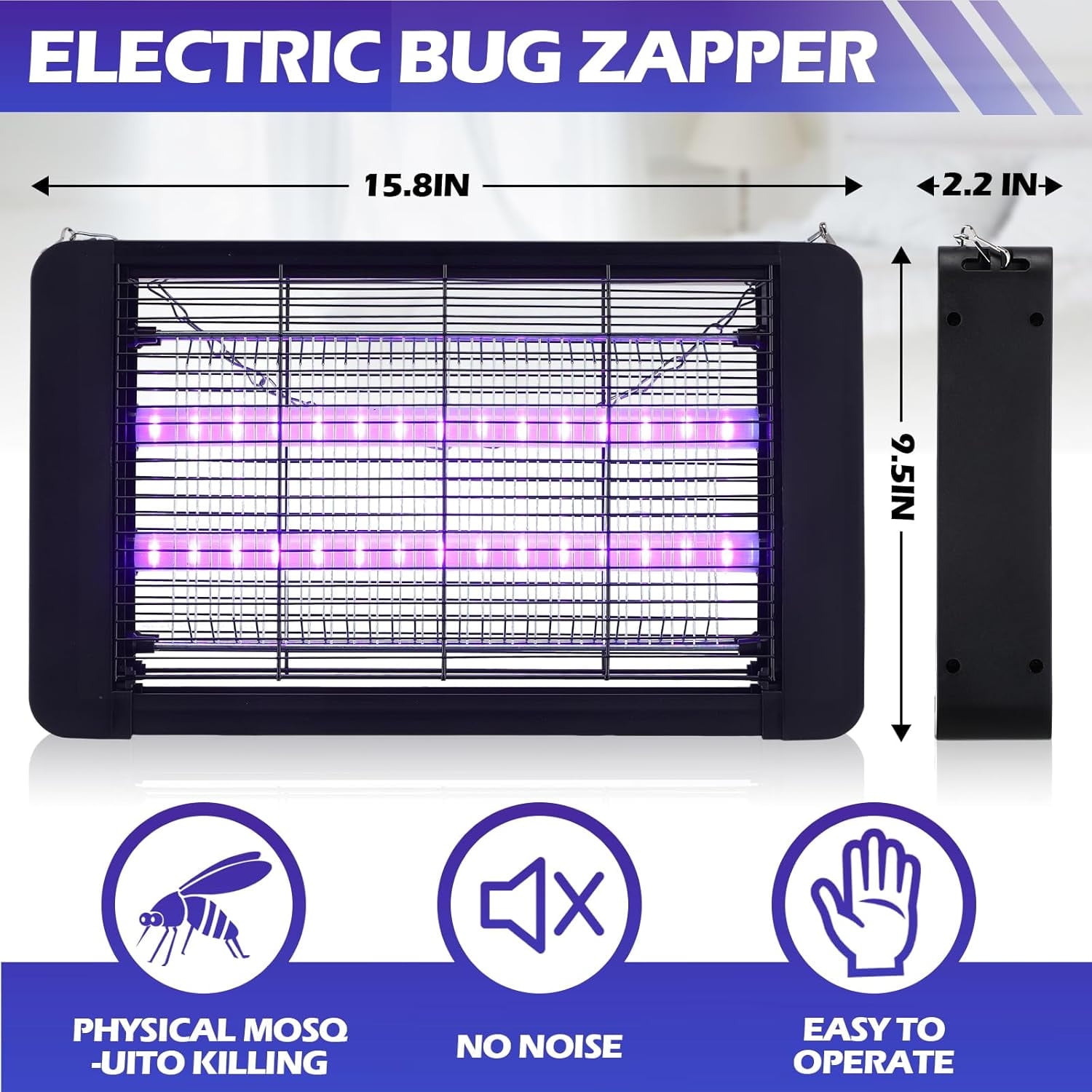 LED Bug Zapper Indoor, Powerful Electric Mosquito Zapper, Durable Fly Trap Mosquito Trap, Fly Killer