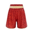 thumbnail image 3 of TiaoBug Kids Muay Thai Boxing Shorts with Gold Dragon Print Elastic Waist Fight Shorts for Training Competition Red 12, 3 of 7
