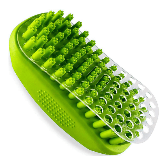 Rubber curry brush suitable for short haired dogs, soft curry comb with detachable filter, silicone pet brush dry for combing loose hair