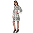 thumbnail image 3 of Moomaya Cotton Printed&nbsp;Bathrobe&nbsp;Crossover&nbsp;Fabric Lace Short&nbsp;Robes Loungewear, 3 of 6