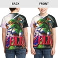 thumbnail image 3 of The Legend Of Zelda Ocarina Of Time Teen T-Shirt Crewneck Short Sleeve Double-Sided Print Summer Tee Shirts Top For Youth Boys Girls Children Large, 3 of 7