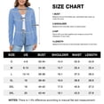 thumbnail image 4 of Uvplove Women Long Sleeve Soft Basic Knit Cardigan Sweater,Light Blue,S-3XL, 4 of 12