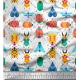 thumbnail image 1 of Soimoi Cotton Cambric Fabric Insects Clip Art Printed Craft Fabric by The Yard 42 Inch Wide, 1 of 1