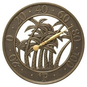 Whitehall 18 in. Palm Tree Indoor/Outdoor Wall Thermometer