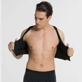 thumbnail image 2 of Men's Body Shaper Chest Binder Flat Compression 3 Rows Clasp Bust Corset Vests, 2 of 2