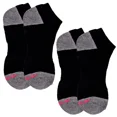 thumbnail image 2 of (2 pack) On the Go Women's Low Cut Socks (Black Light Grey Marled Heel Toe, 2 Pair), 2 of 2