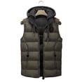 thumbnail image 4 of Chaleco con capucha para hombre, chalecos informales de invierno para hombre, ropa de abrigo, chaqueta con capucha cálida, chaleco para hombre, chaquetas reversibles sin mangas, Parkas, chalecos para, 4 of 5