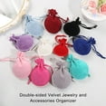 thumbnail image 3 of facefd 50Pcs Mini Drawstrings Bag Elegant Portable Gift Bags Simple Operation Jewellery Pouches Household Organizer Packaging Rose red, 3 of 7