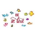 thumbnail image 2 of Be In Love Beautiful School Of Fish Mermaid Dolphin Colorful Fish Salt Water Princess Creatures Seahorse Queen Sweet Unicorn Lovely Dream Holiday Decorating Wall Decal Sticker - Size: 30 In X 18 In, 2 of 5