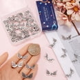 thumbnail image 3 of 1 Box 40Pcs Angel Wing Bead Silver Angel Wings Beads Small Alloy Hollow Vintage Guardian Metal Fairy Tibetan Style Loose Spacers Bead for Jewelry Making Charms Beading Bracelet Supplies DIY, 3 of 6
