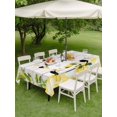 thumbnail image 4 of Outdoor Tablecloth with Umbrella Hole for Patio/Picnic/Party/Camping, Lemon Gnomes Waterproof Table Cloth Rectangle Table Cover Washable, Summer Botanical Fruit Wooden Grain Plaid (54"x 80"), 4 of 8