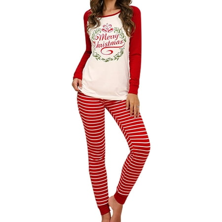

Christmas Crewneck Button Long Sleeve Xmas Womens PJ S Lounge Wear Pyjama Set Sleepwear Nightwear Tops+Pants Set