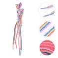 thumbnail image 3 of GOOHOCHY 1 par de cordones de zapatos a rayas arcoíris en 3D Cordones psicodélicos para zapatos Zapatillas de deporte, 3 of 7
