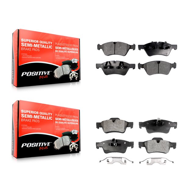 Positive Plus Front Rear Semi-Metallic Brake Pads Kit for Car Mercedes-Benz ML350 ML320 GL350 R350 GL320 GL450 GL550 ML550 ML500 R320 R500 G55 AMG ML450 KPF-100058