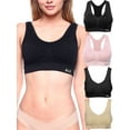 thumbnail image 2 of B2BODY Women's Sports Bras Yoga Lounge Wireless Bra Small to 2X Sizes Multi-Pack, 2 of 7
