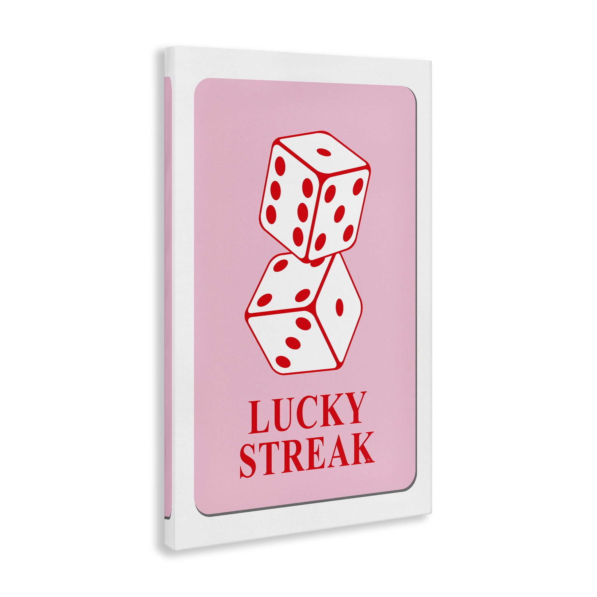 Stupell Industries Lucky Streak Dice Entertainment Painting Wrapped Canvas Art Print Wall Art, 16 x 24