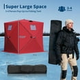 thumbnail image 2 of Lumiparty Pop Up Ice Fishing Tent with 49Ft LED Light Strip, Windproof Portable Hub Design, Fits 3-4 People, Red, 2 of 8