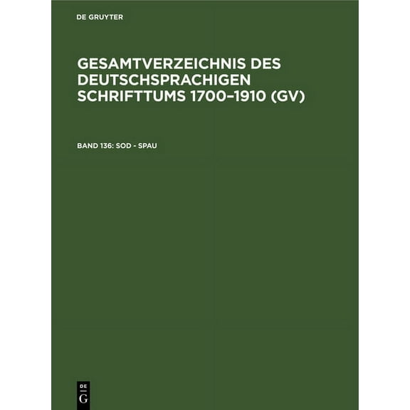 Sod - Spau, (Hardcover)