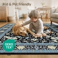 thumbnail image 4 of ODIKA 9'x12' Washable Area Rug Non-Slip, Chair-Friendly Bulk Abstract Farmhouse Transitional Scroll Border Brushstroke for Dining Room, Basement, Large Office, 4 of 7