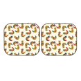 thumbnail image 4 of Picia Boho Chicken 2 Piece Car Windshield Sun Shade Foldable | Foldable Sun Shield for Front Window Blocks UV Rays and Keeps Your Vehicle Cool-Small, 4 of 7